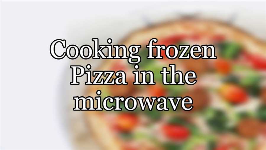 Step-by-step: cooking a frozen pizza in the microwave