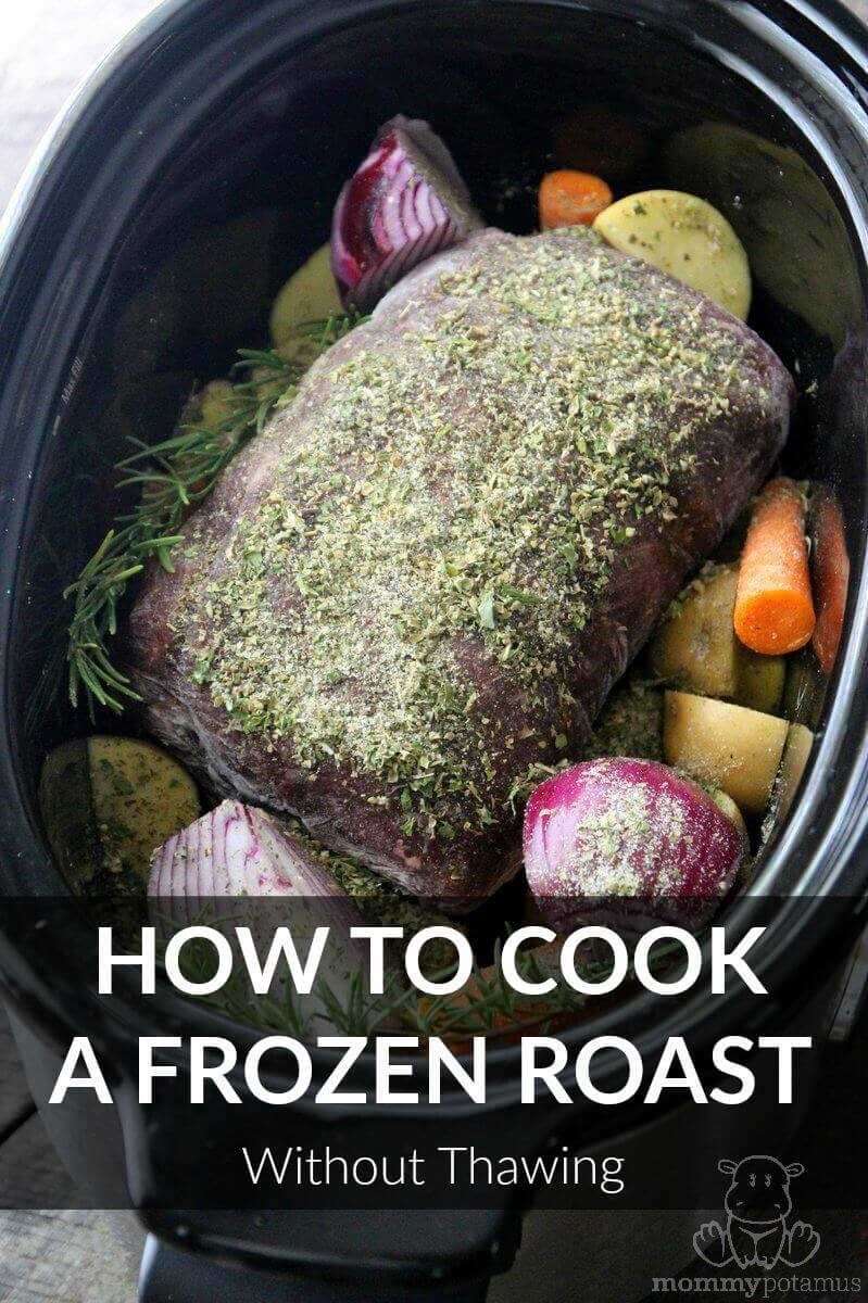 Factors to consider when cooking a frozen roast in the crockpot