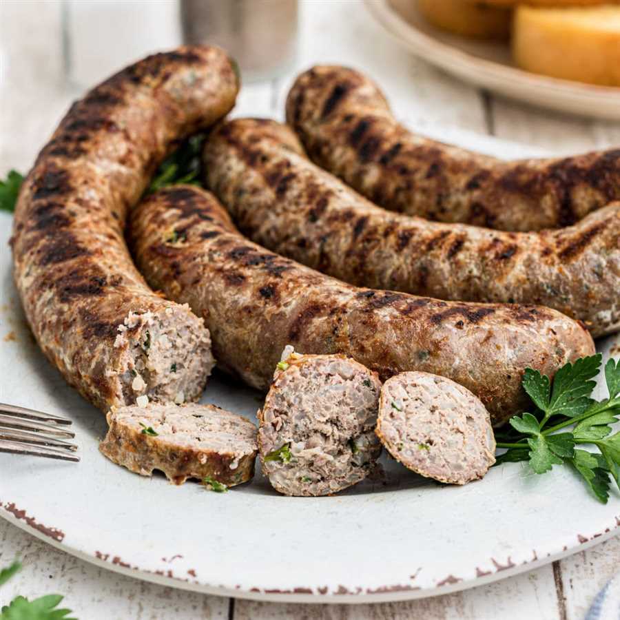 Slicing the boudin into smaller pieces