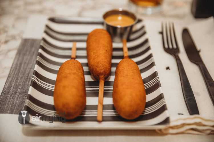 Veggie corn dogs: