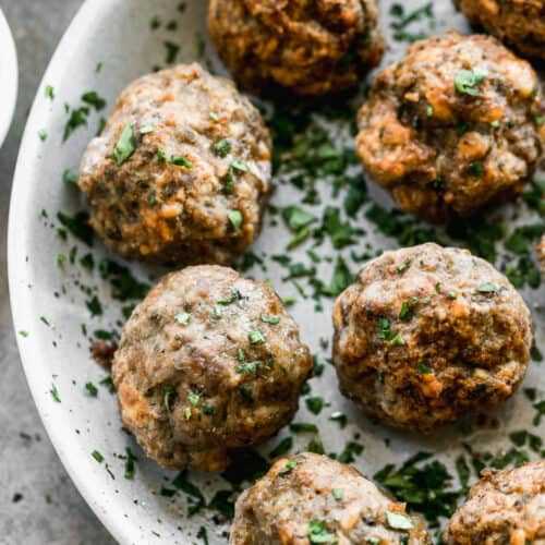 9. Arrange the meatballs in a single layer