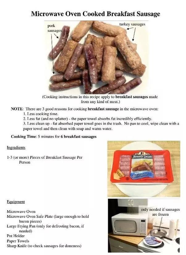 Can You Cook Raw Breakfast Sausage In The Microwave Metro Cooking Dallas
