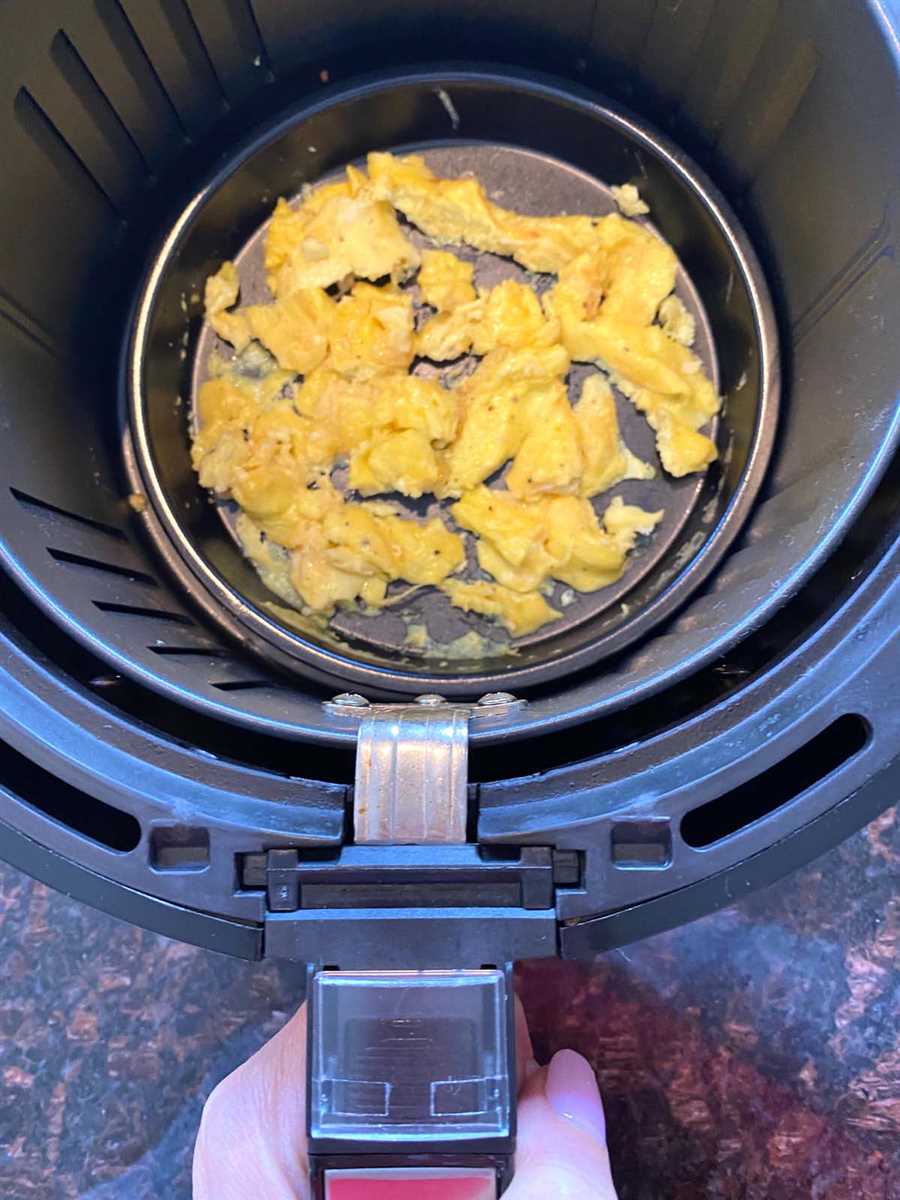 Tips for cooking scrambled eggs in an air fryer