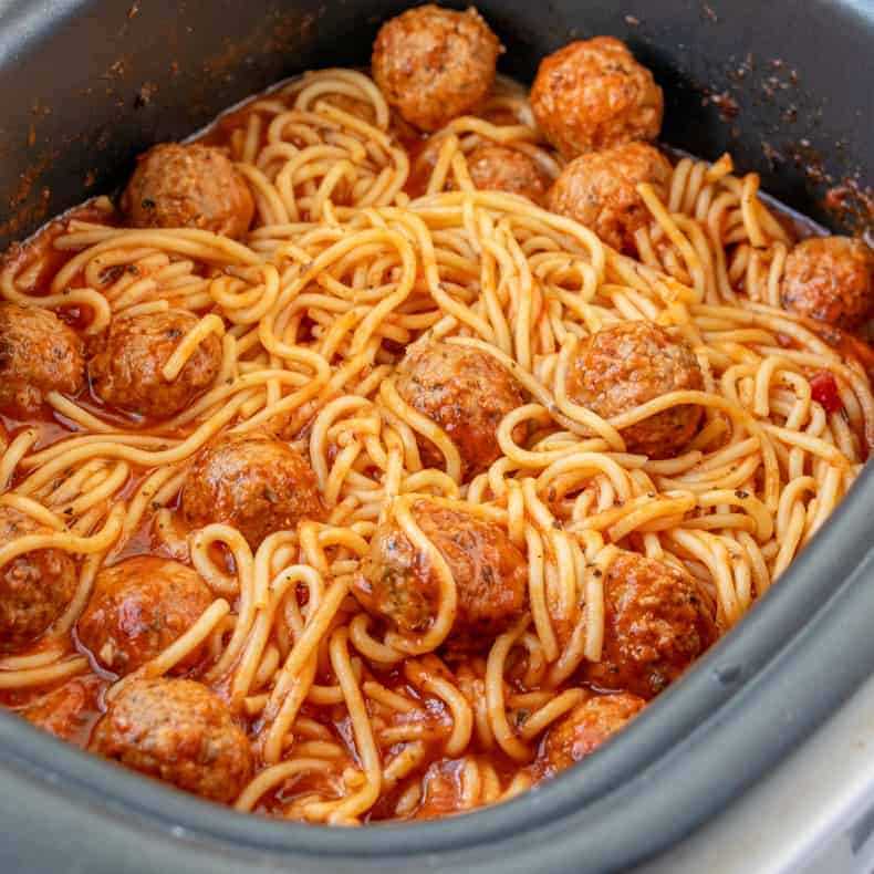 Preparing the Ingredients for Slow Cooker Spaghetti