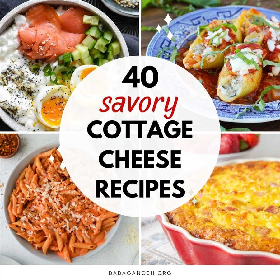 Savory dishes with cottage cheese