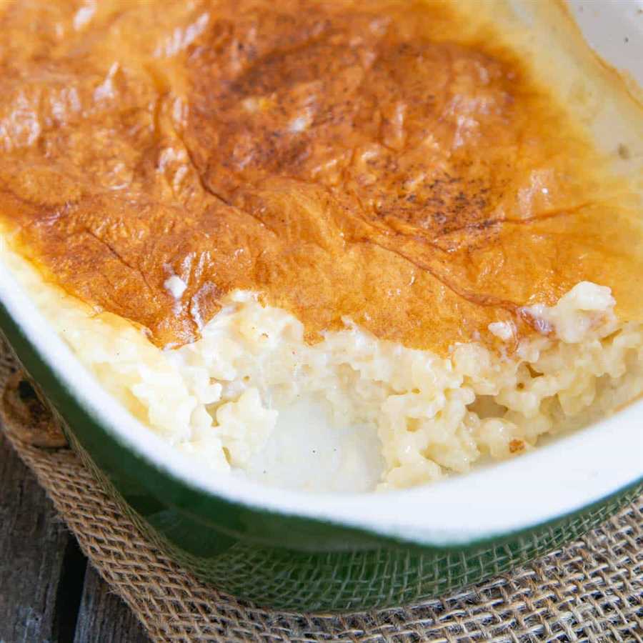 Recipe for making rice pudding with cooked rice